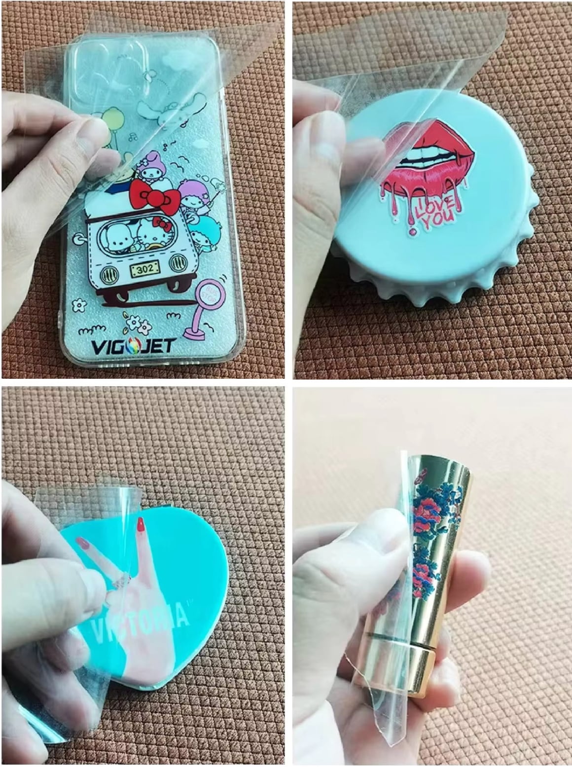 Trwałe naklejki DTF UV do okrągłych przedmiotów