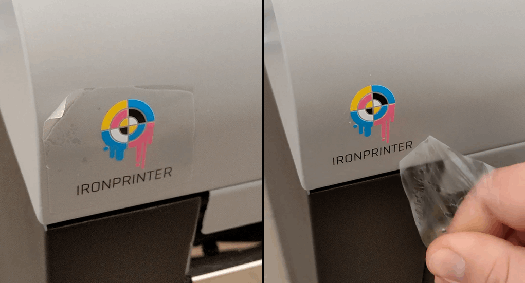 Naklejka UV DTF na metalu